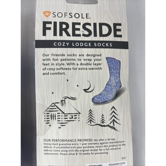 2 Sofsole FIRESIDE Cozy Lodge Socks Unicorn Purple White Youth Size 10-4 NEW - Picture 6 of 7